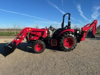 $8,250 total discount TYM T574 Shuttle 55HP tractor loader backhoe. – now only $36,400