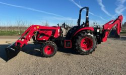 $8,250 total discount TYM T574 Shuttle 55HP tractor loader backhoe. – now only $36,400
